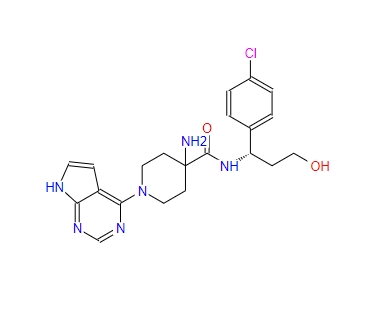 4-氨基-N-[(1S)-1-(4-氯苯基)-3-羟基丙基]-1-(7H-吡咯并[2,3-D]嘧啶-4-基)-4-哌啶甲酰胺1143532-39-1